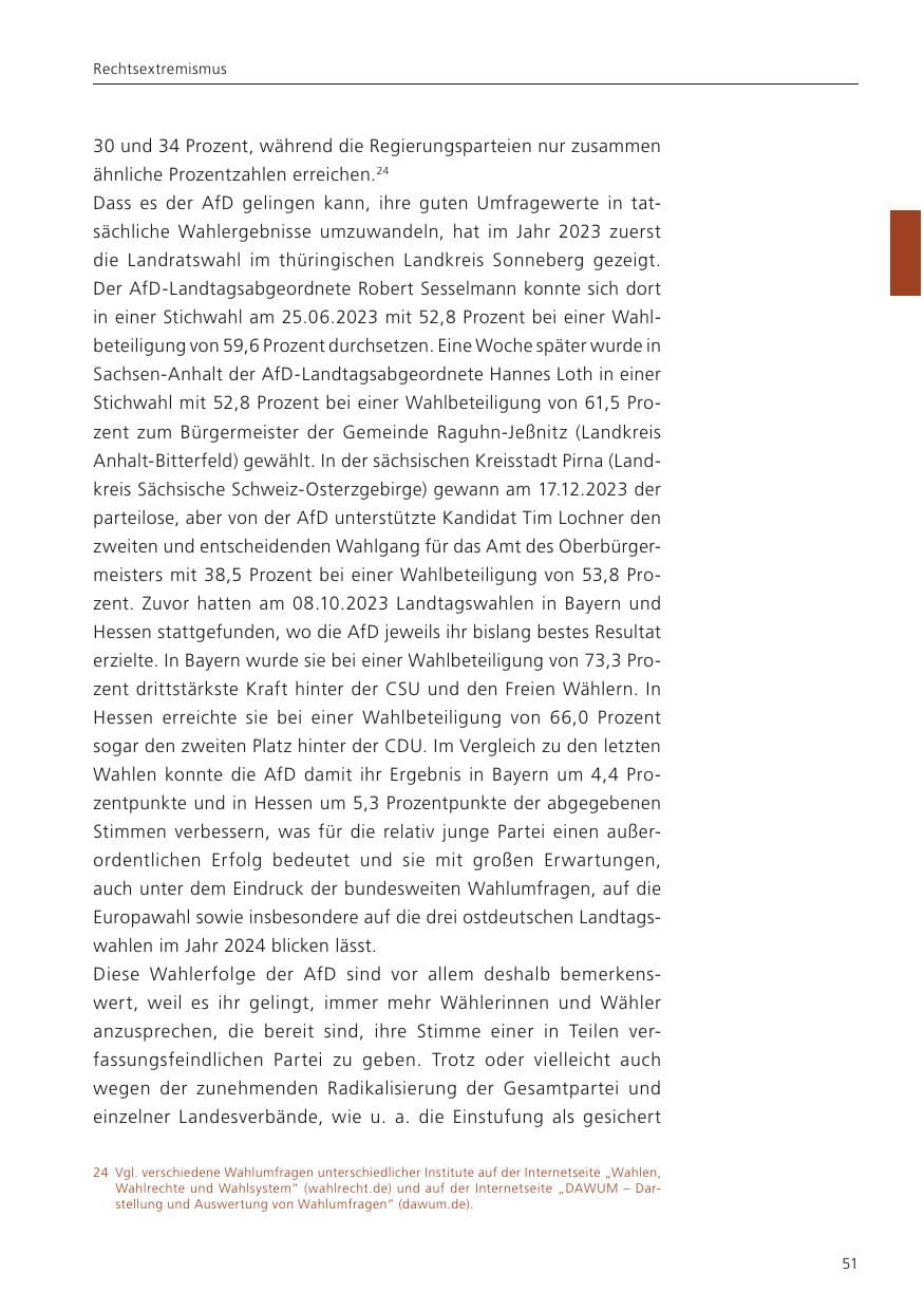 Seite 53 des Verfassungsschutzbericht 2023 Niedersachsen