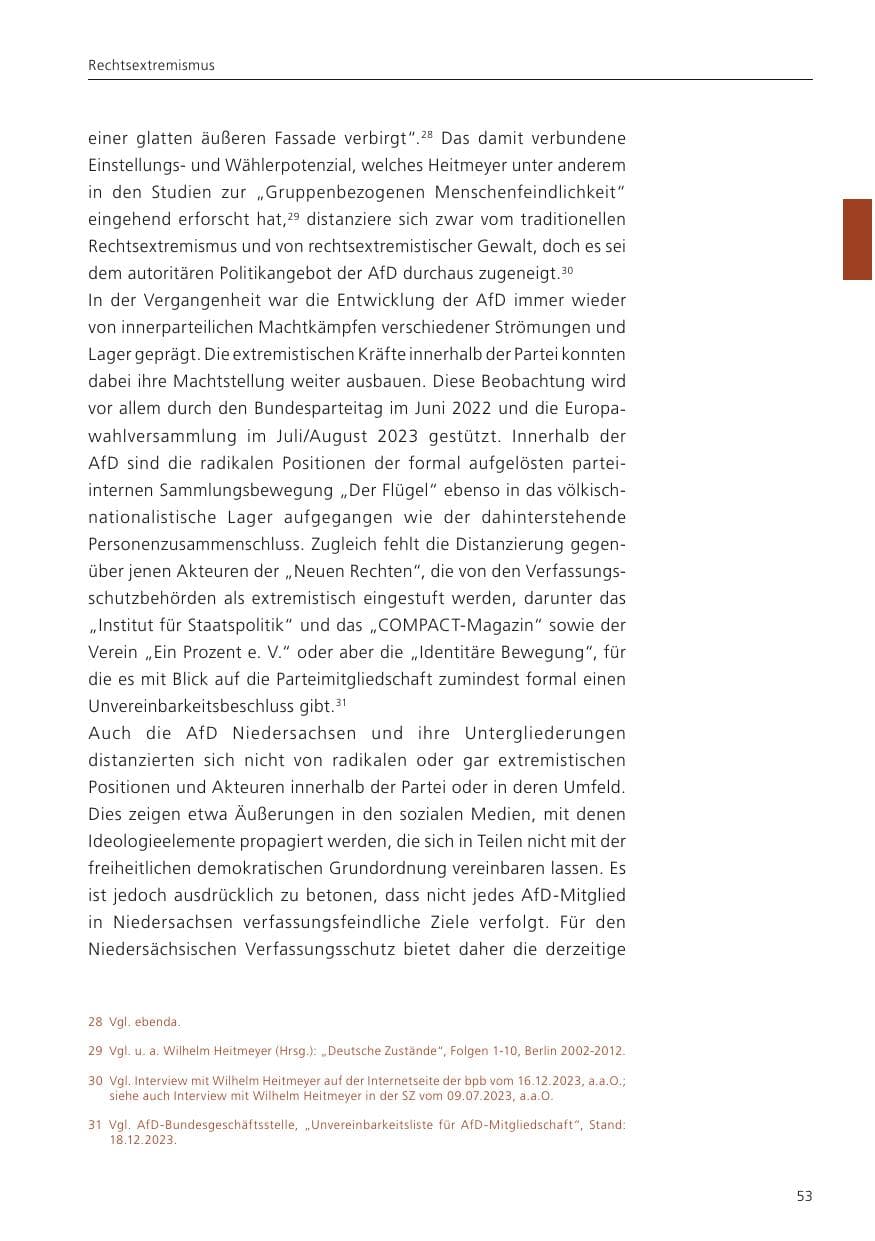 Seite 55 des Verfassungsschutzbericht 2023 Niedersachsen