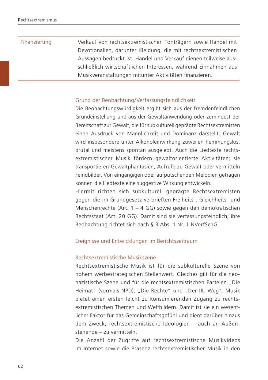 Seite 64 des Verfassungsschutzbericht 2023 Niedersachsen