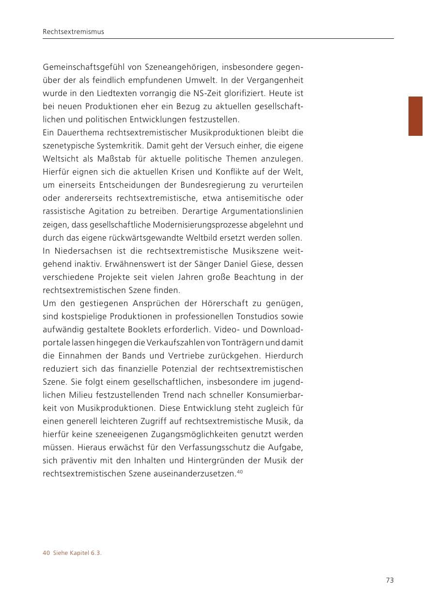 Seite 75 des Verfassungsschutzbericht 2023 Niedersachsen