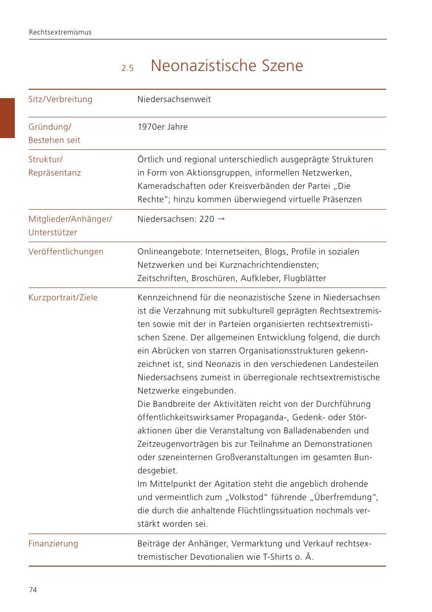 Seite 76 des Verfassungsschutzbericht 2023 Niedersachsen