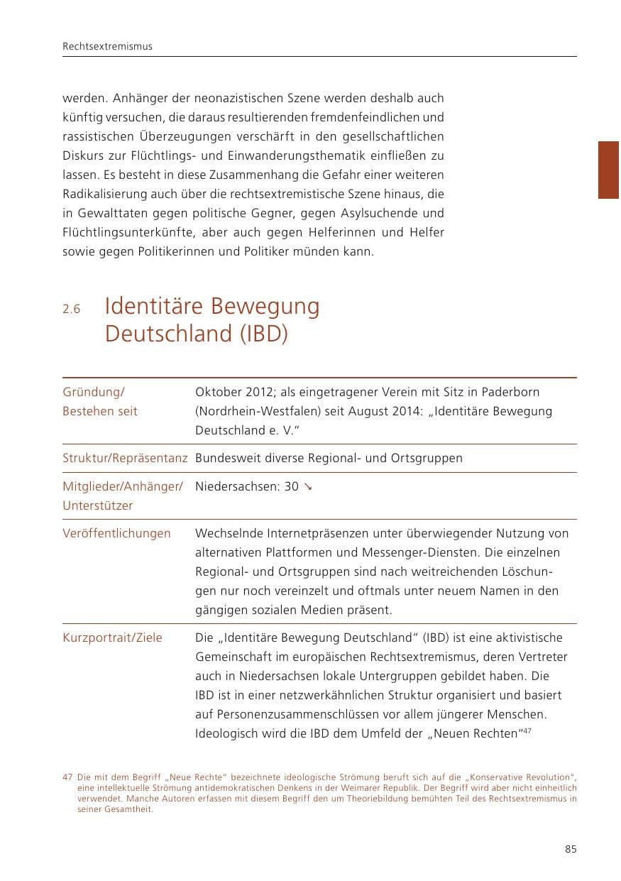 Seite 87 des Verfassungsschutzbericht 2023 Niedersachsen