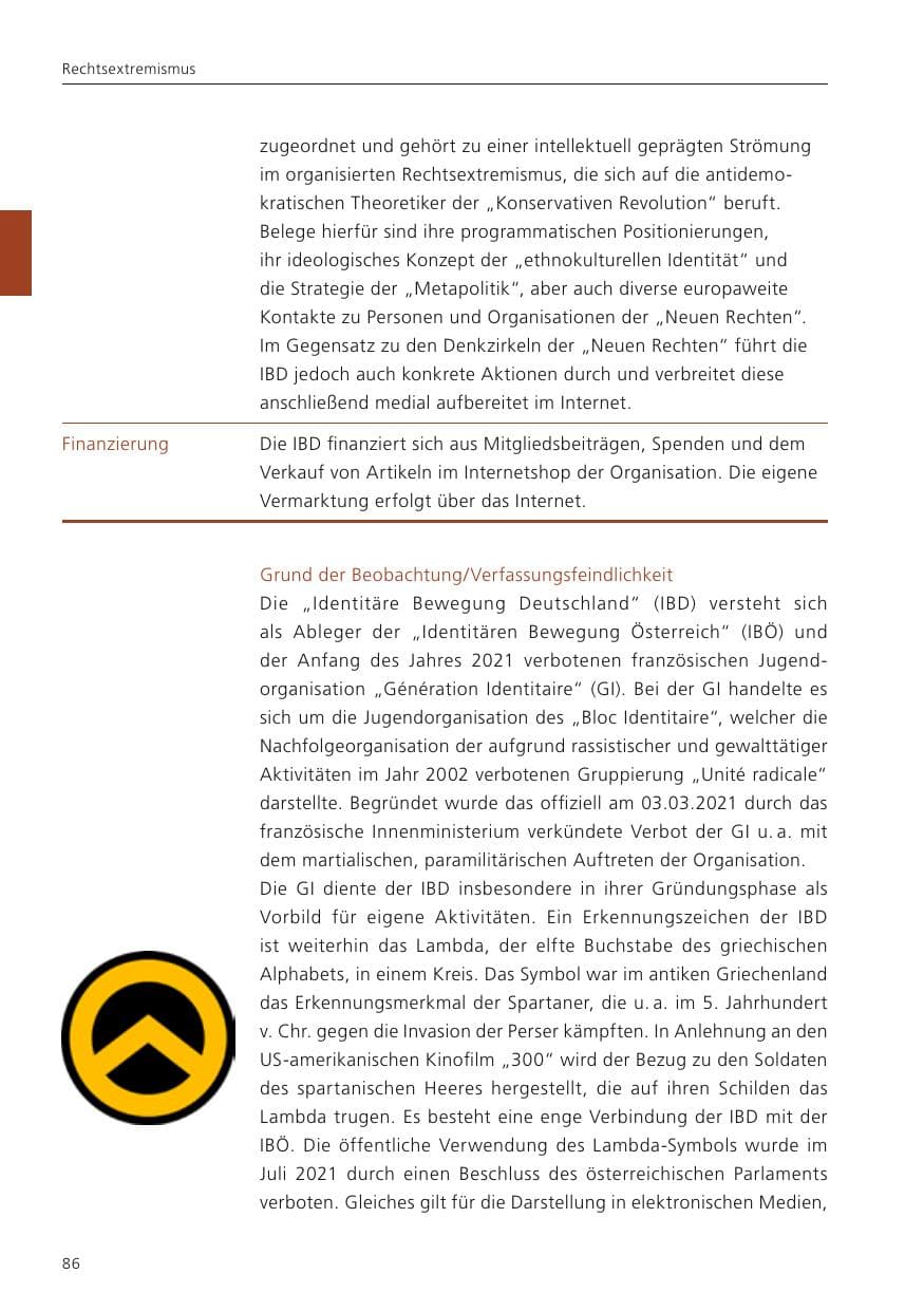 Seite 88 des Verfassungsschutzbericht 2023 Niedersachsen
