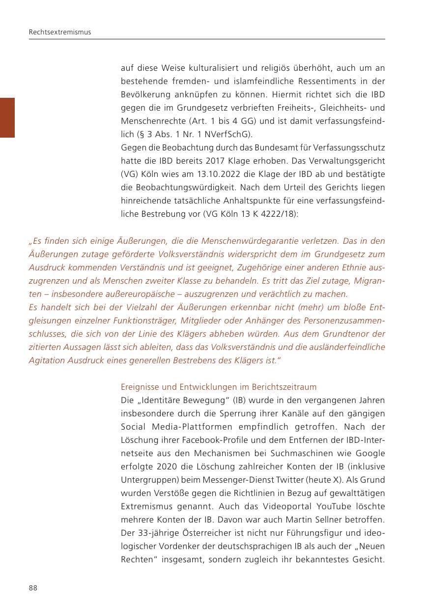 Seite 90 des Verfassungsschutzbericht 2023 Niedersachsen