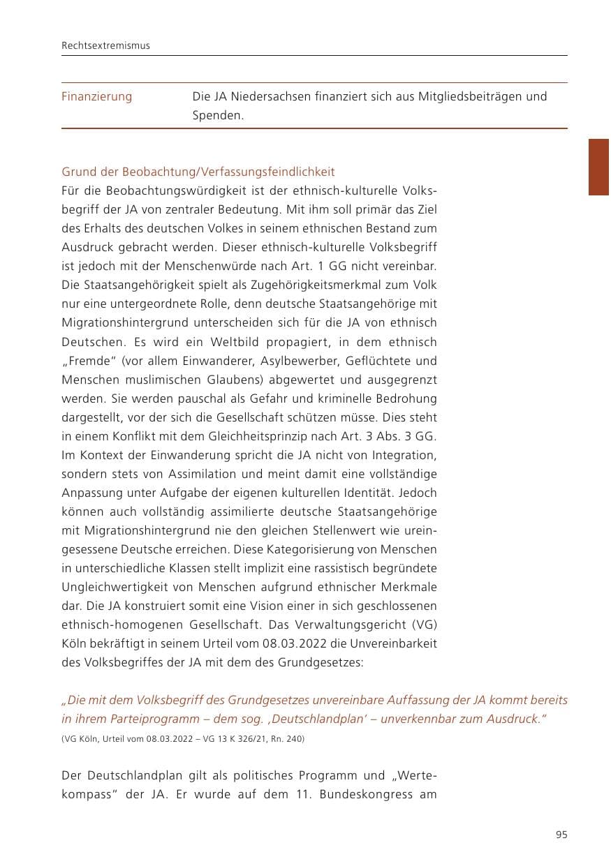 Seite 97 des Verfassungsschutzbericht 2023 Niedersachsen