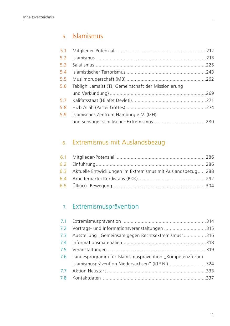 Seite 12 des Verfassungsschutzbericht 2024 Niedersachsen