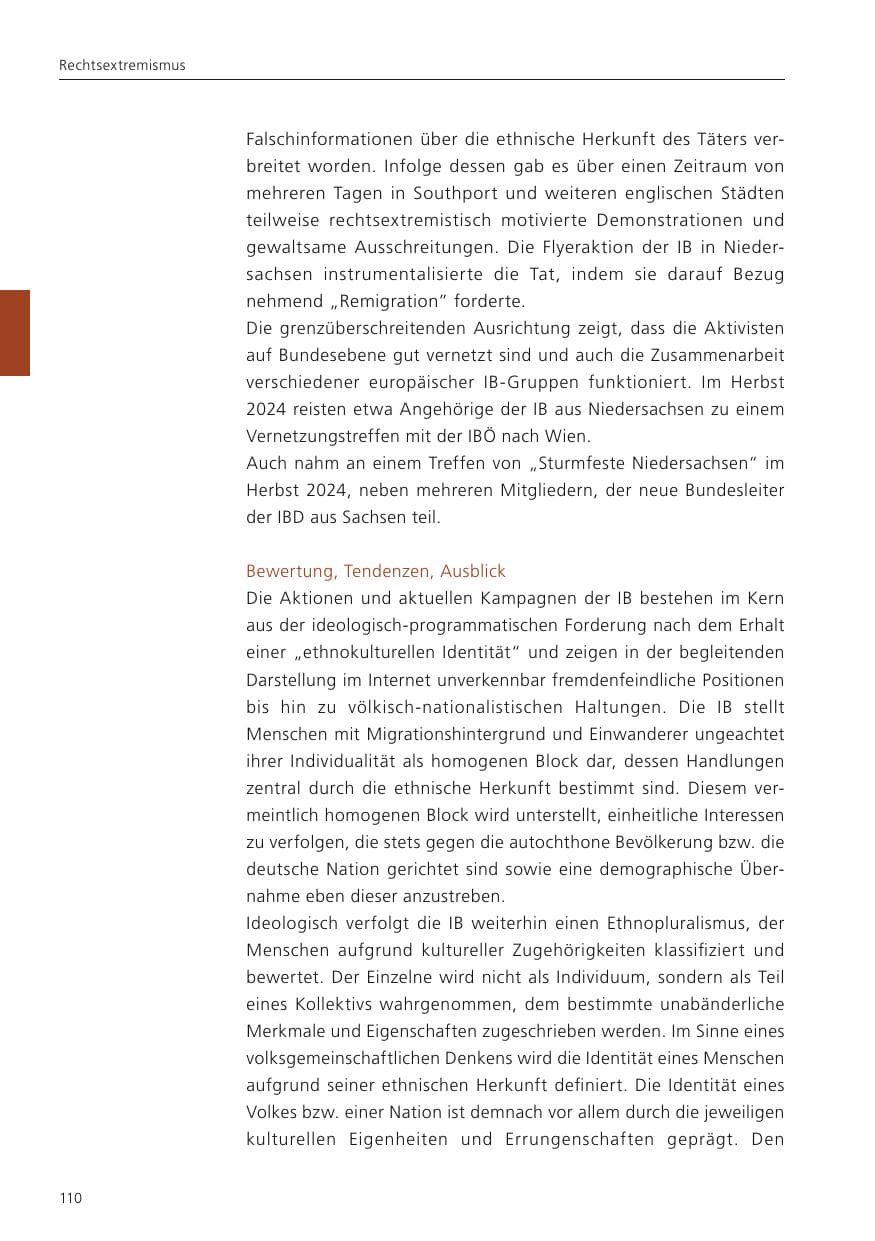Seite 111 des Verfassungsschutzbericht 2024 Niedersachsen