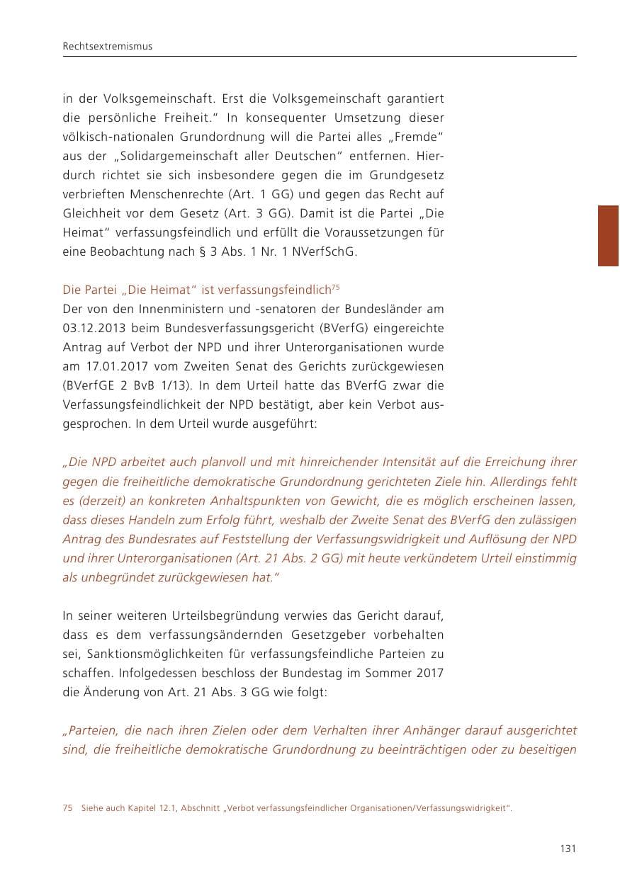 Seite 132 des Verfassungsschutzbericht 2024 Niedersachsen