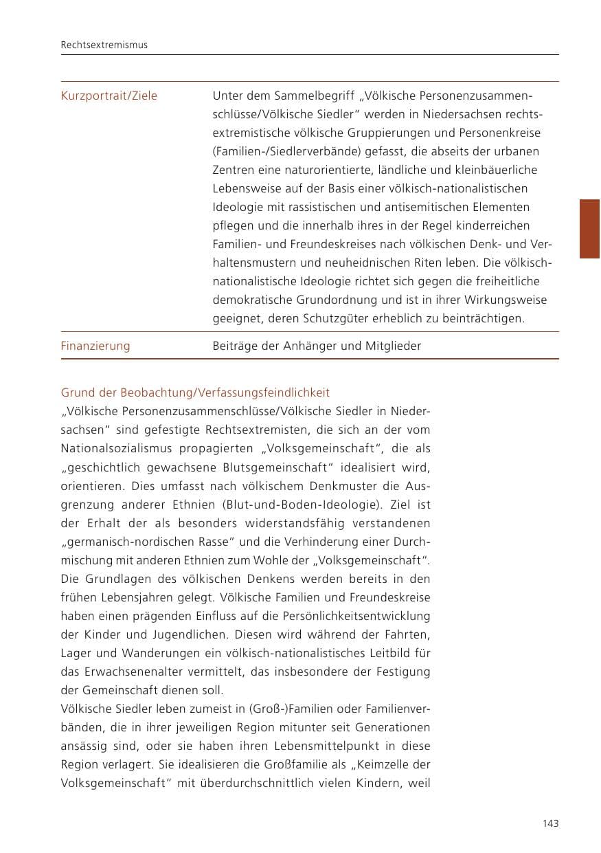 Seite 144 des Verfassungsschutzbericht 2024 Niedersachsen
