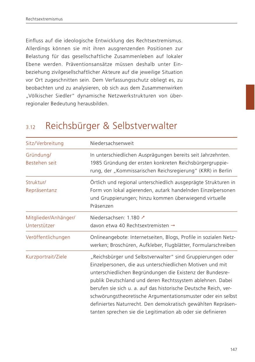 Seite 148 des Verfassungsschutzbericht 2024 Niedersachsen
