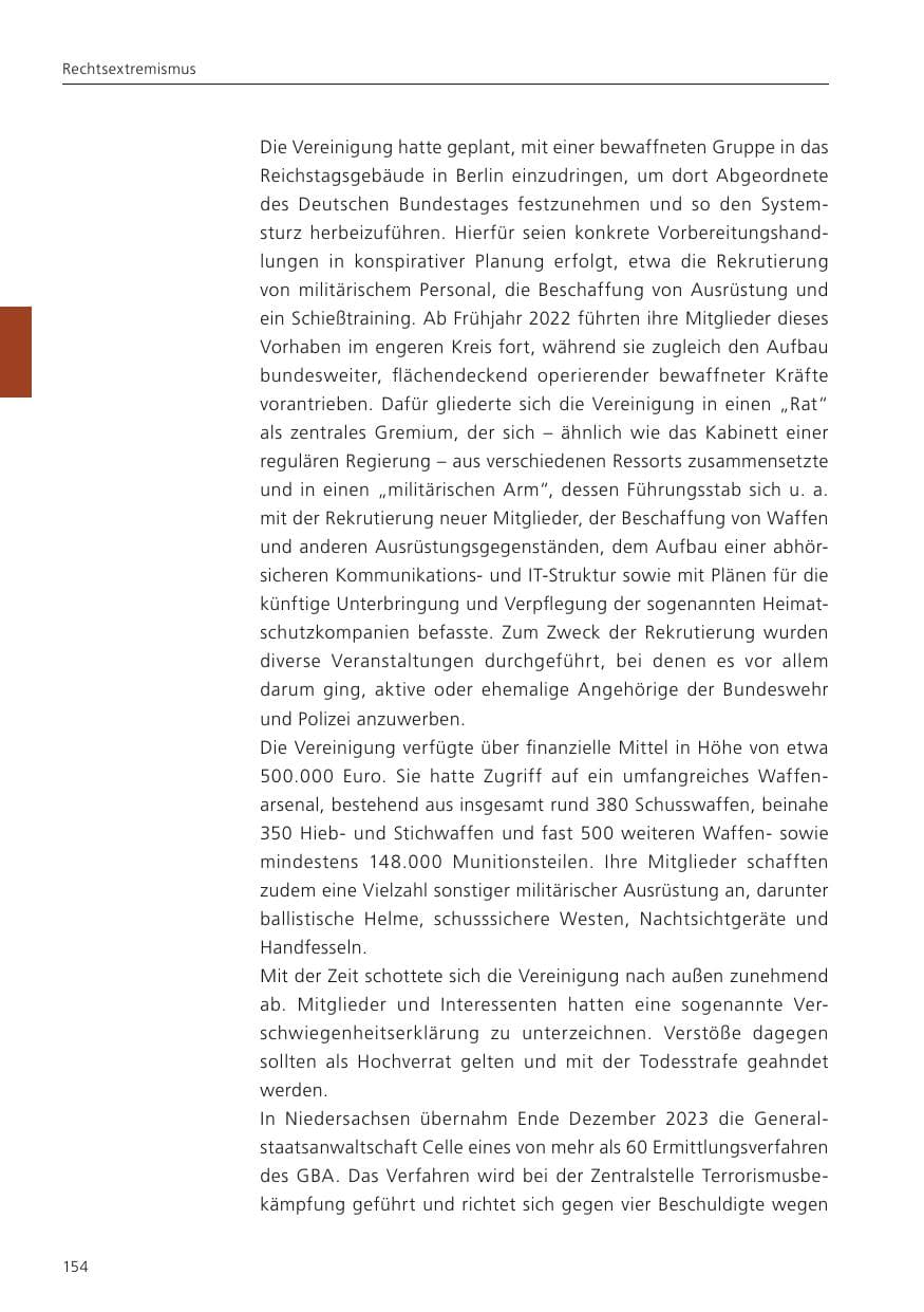Seite 155 des Verfassungsschutzbericht 2024 Niedersachsen