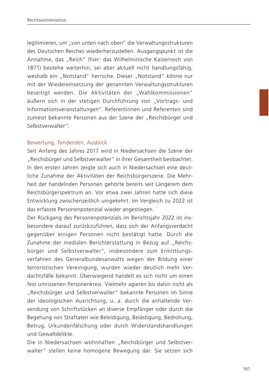 Seite 162 des Verfassungsschutzbericht 2024 Niedersachsen