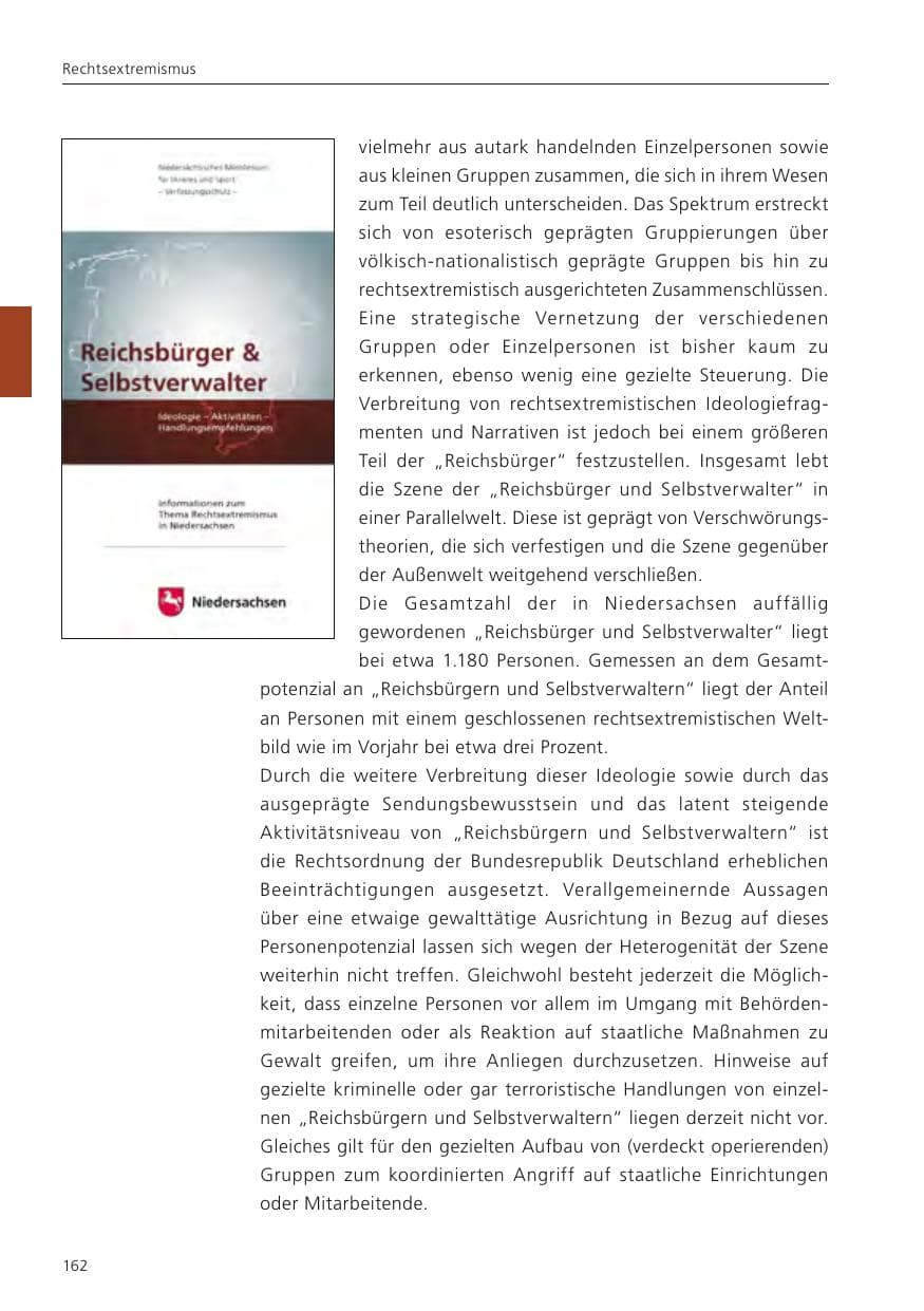 Seite 163 des Verfassungsschutzbericht 2024 Niedersachsen