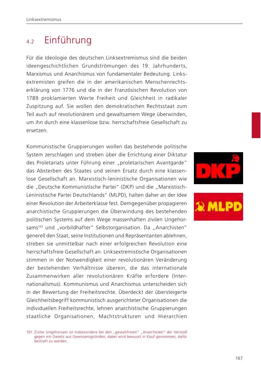 Seite 168 des Verfassungsschutzbericht 2024 Niedersachsen