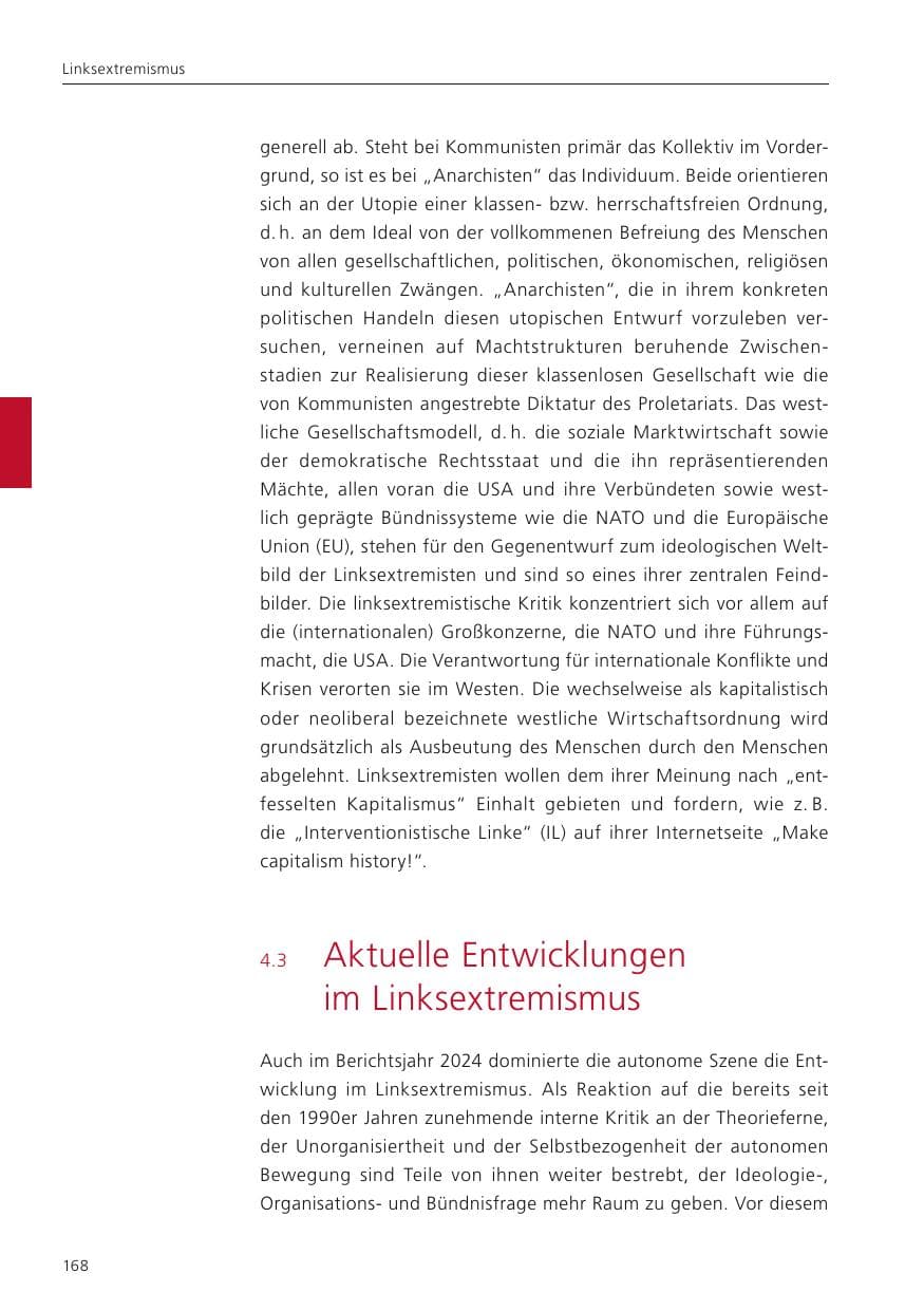 Seite 169 des Verfassungsschutzbericht 2024 Niedersachsen