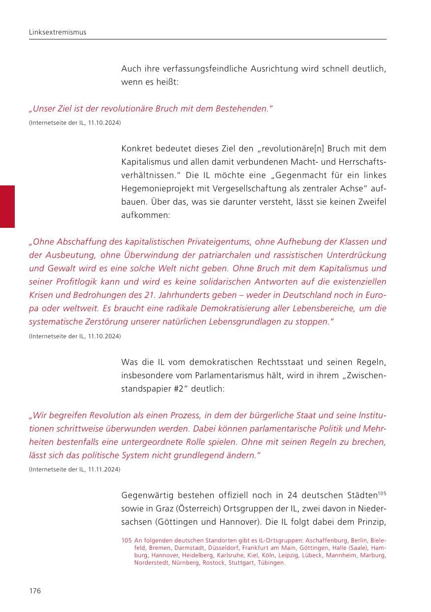 Seite 177 des Verfassungsschutzbericht 2024 Niedersachsen