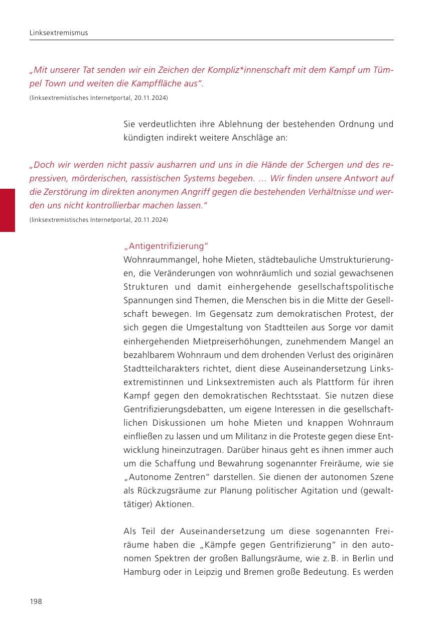 Seite 199 des Verfassungsschutzbericht 2024 Niedersachsen