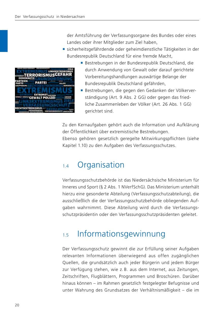 Seite 21 des Verfassungsschutzbericht 2024 Niedersachsen