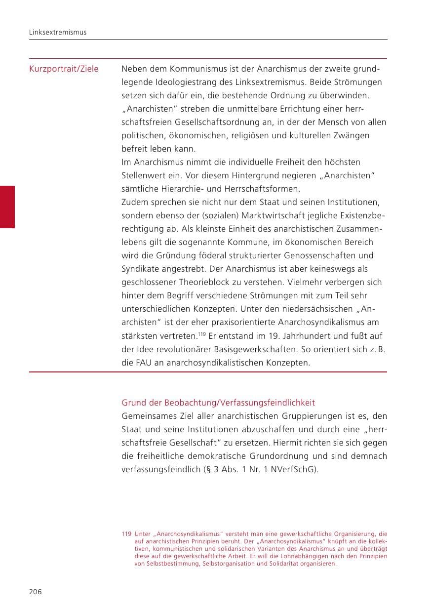 Seite 207 des Verfassungsschutzbericht 2024 Niedersachsen