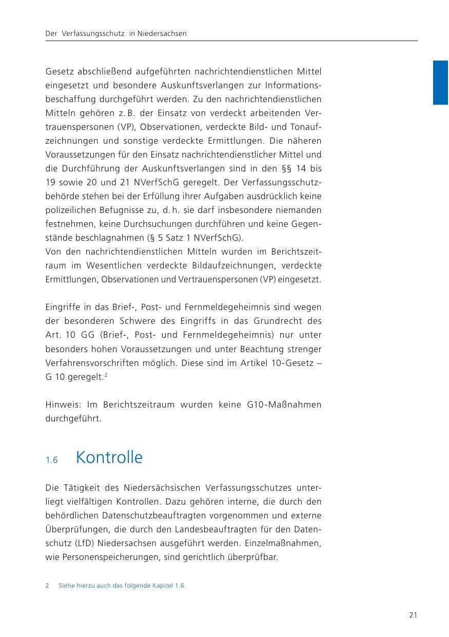 Seite 22 des Verfassungsschutzbericht 2024 Niedersachsen