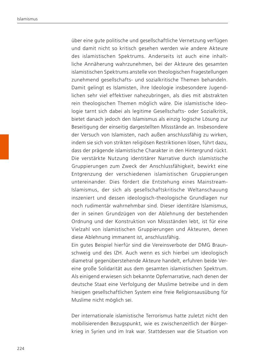 Seite 225 des Verfassungsschutzbericht 2024 Niedersachsen