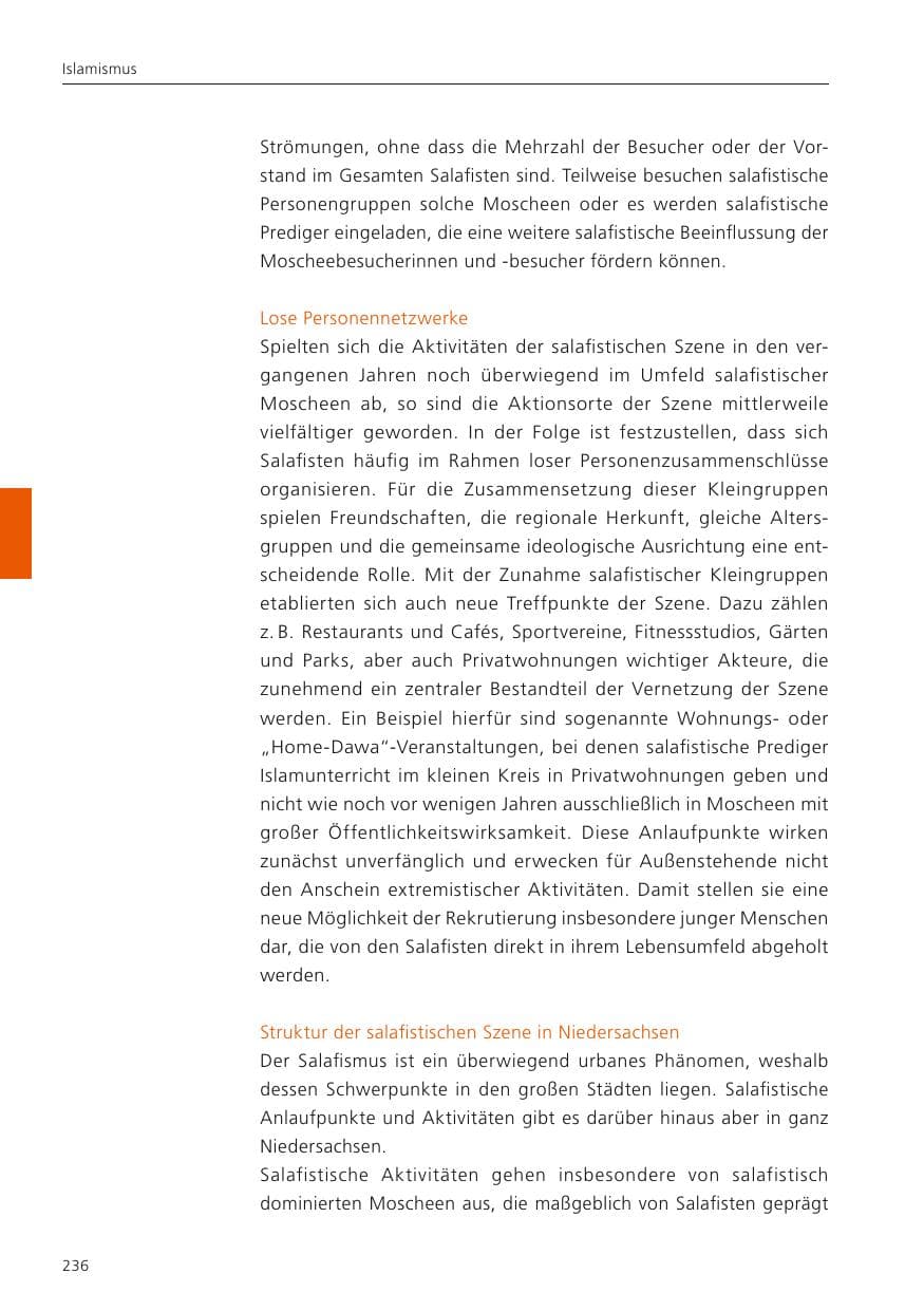 Seite 237 des Verfassungsschutzbericht 2024 Niedersachsen