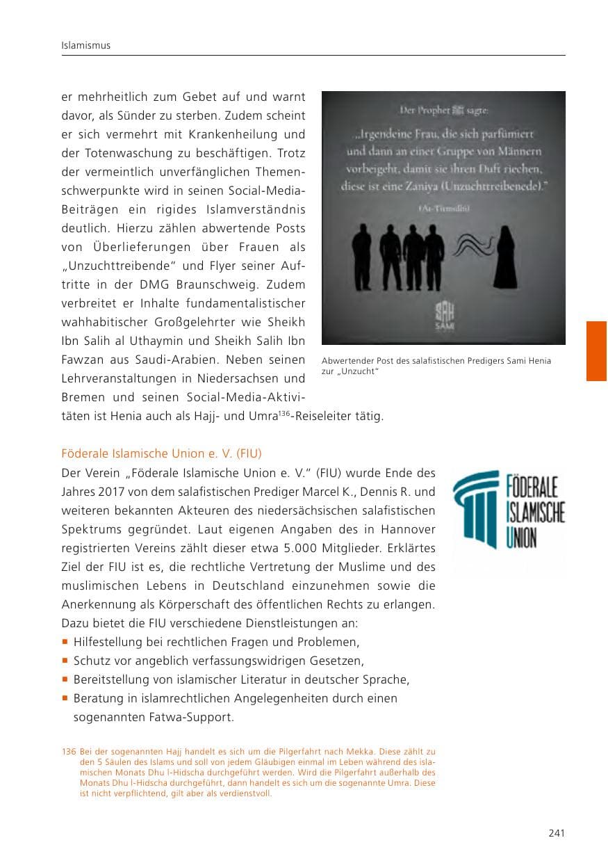 Seite 242 des Verfassungsschutzbericht 2024 Niedersachsen