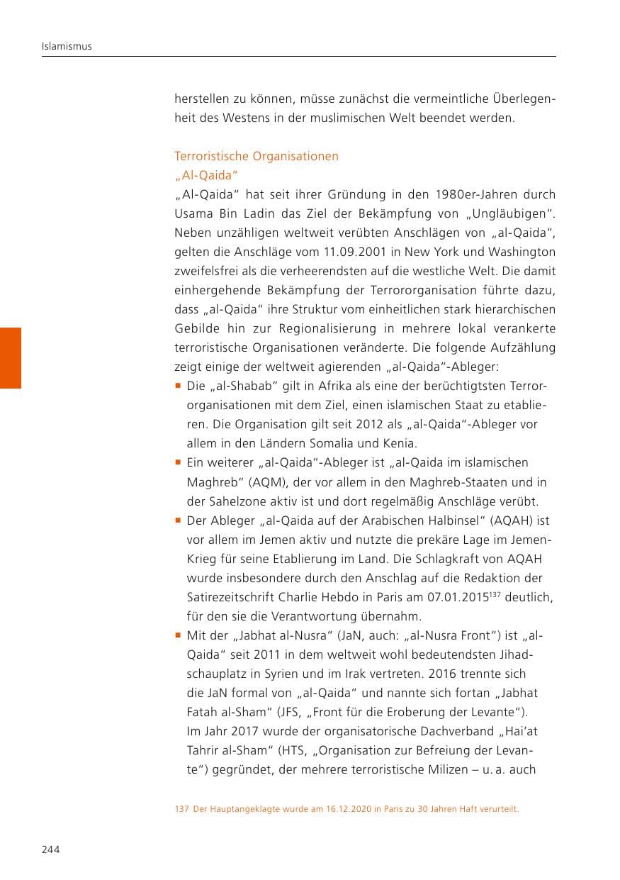 Seite 245 des Verfassungsschutzbericht 2024 Niedersachsen