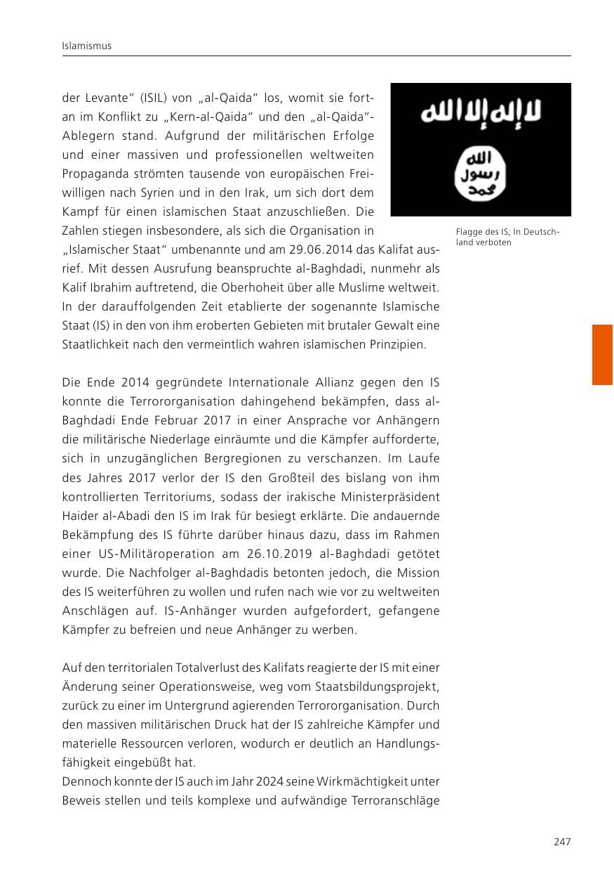 Seite 248 des Verfassungsschutzbericht 2024 Niedersachsen
