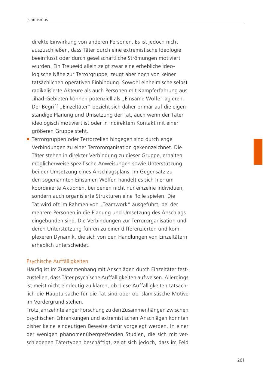 Seite 262 des Verfassungsschutzbericht 2024 Niedersachsen