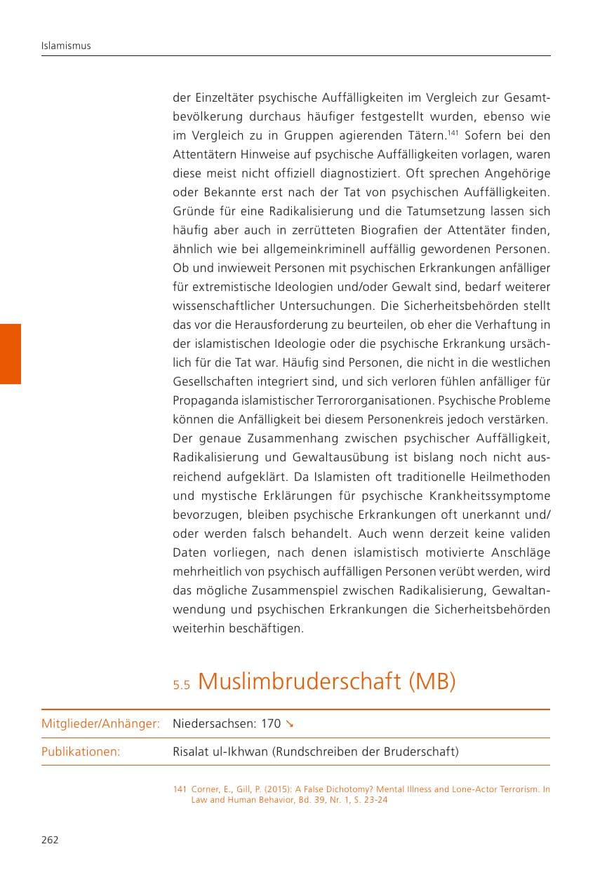 Seite 263 des Verfassungsschutzbericht 2024 Niedersachsen
