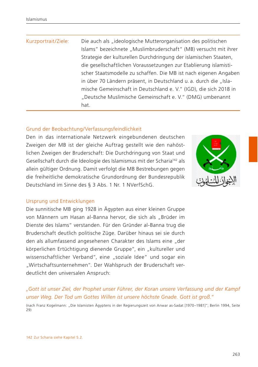 Seite 264 des Verfassungsschutzbericht 2024 Niedersachsen