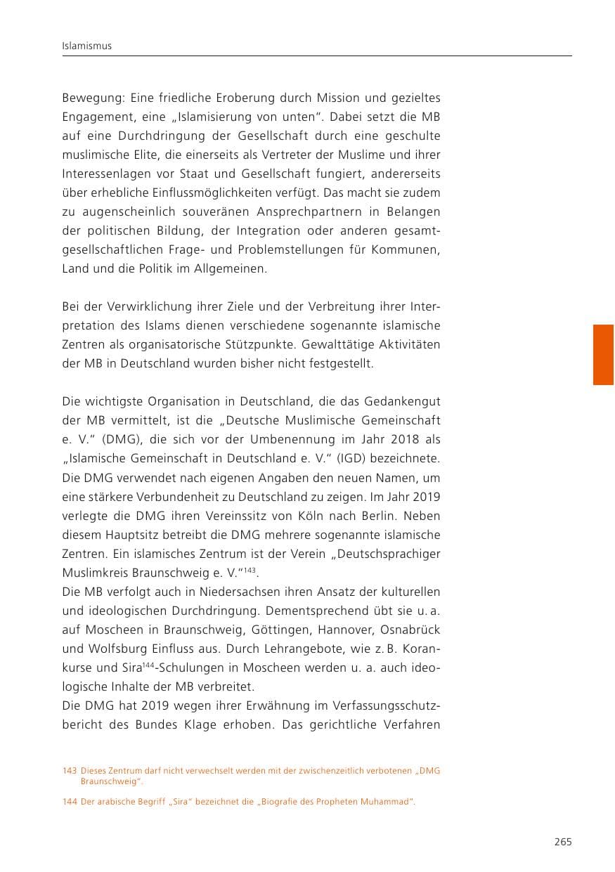 Seite 266 des Verfassungsschutzbericht 2024 Niedersachsen