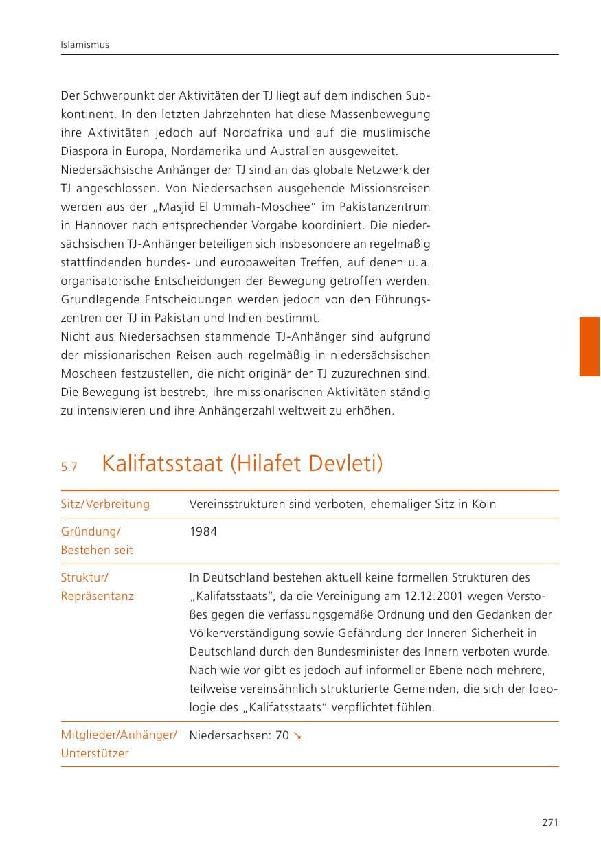 Seite 272 des Verfassungsschutzbericht 2024 Niedersachsen