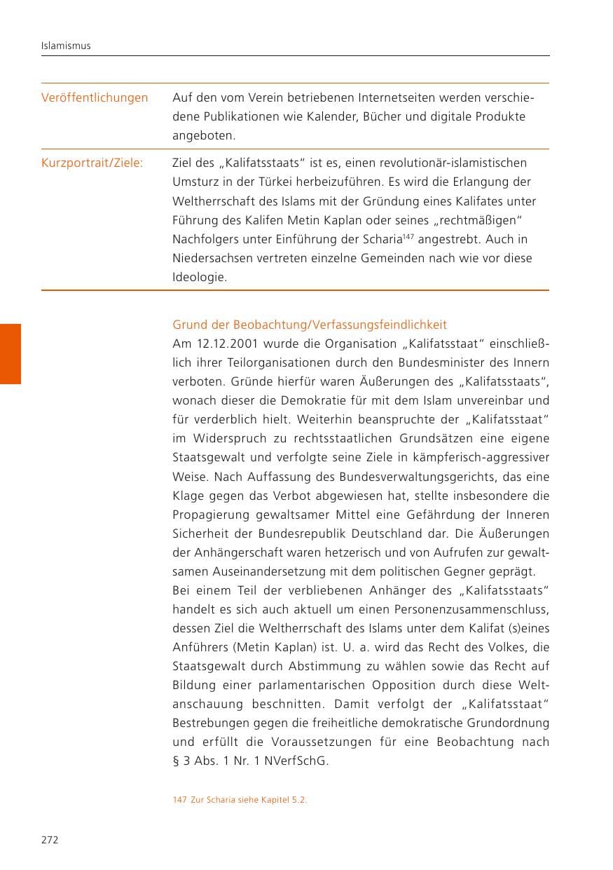 Seite 273 des Verfassungsschutzbericht 2024 Niedersachsen
