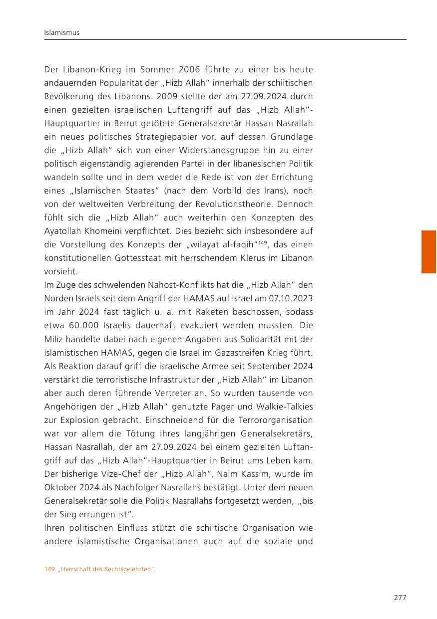 Seite 278 des Verfassungsschutzbericht 2024 Niedersachsen