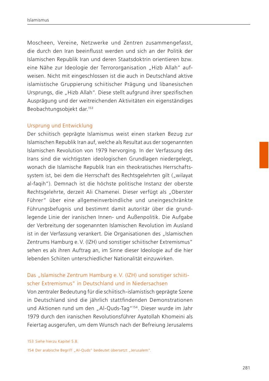 Seite 282 des Verfassungsschutzbericht 2024 Niedersachsen