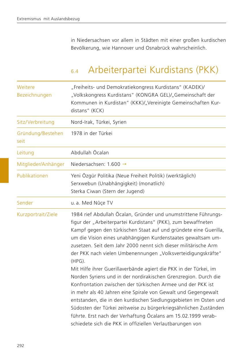 Seite 293 des Verfassungsschutzbericht 2024 Niedersachsen