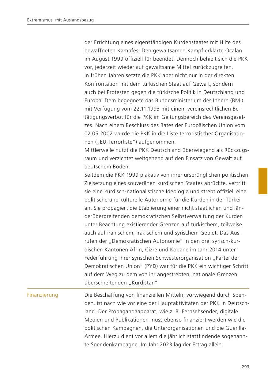 Seite 294 des Verfassungsschutzbericht 2024 Niedersachsen