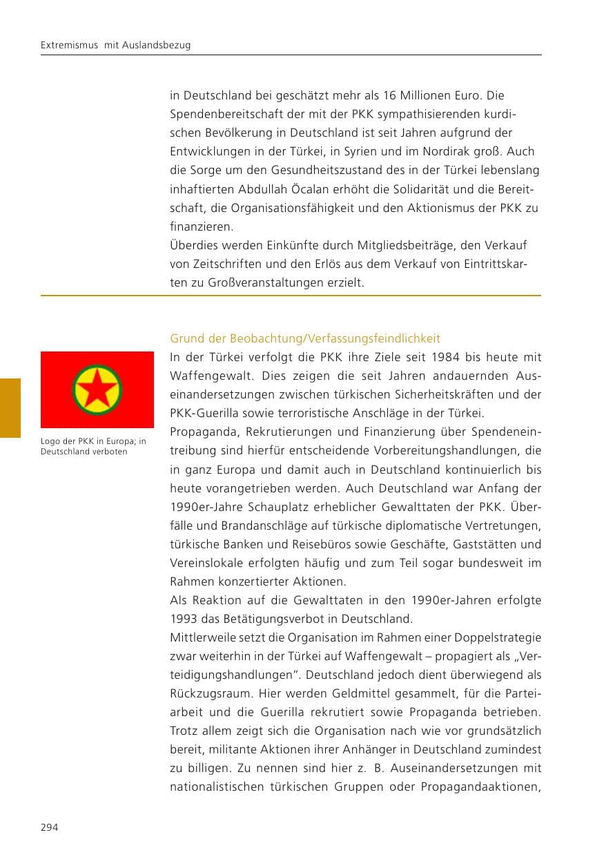Seite 295 des Verfassungsschutzbericht 2024 Niedersachsen