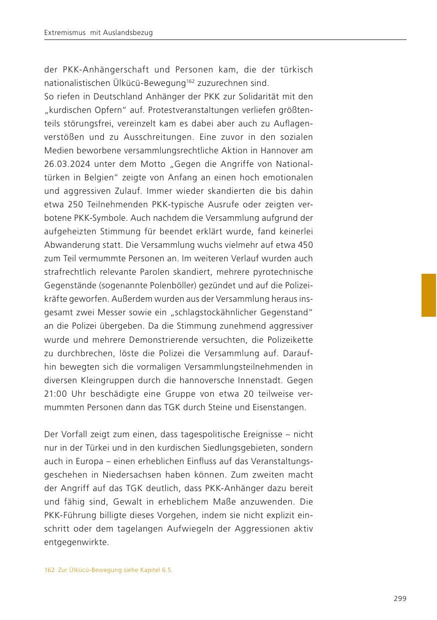 Seite 300 des Verfassungsschutzbericht 2024 Niedersachsen