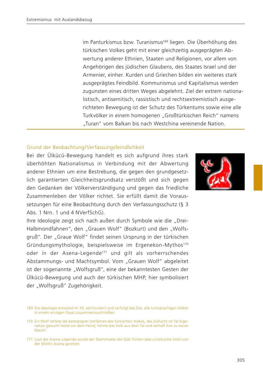 Seite 306 des Verfassungsschutzbericht 2024 Niedersachsen