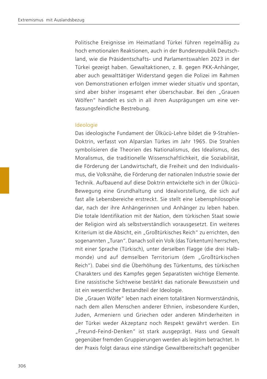 Seite 307 des Verfassungsschutzbericht 2024 Niedersachsen