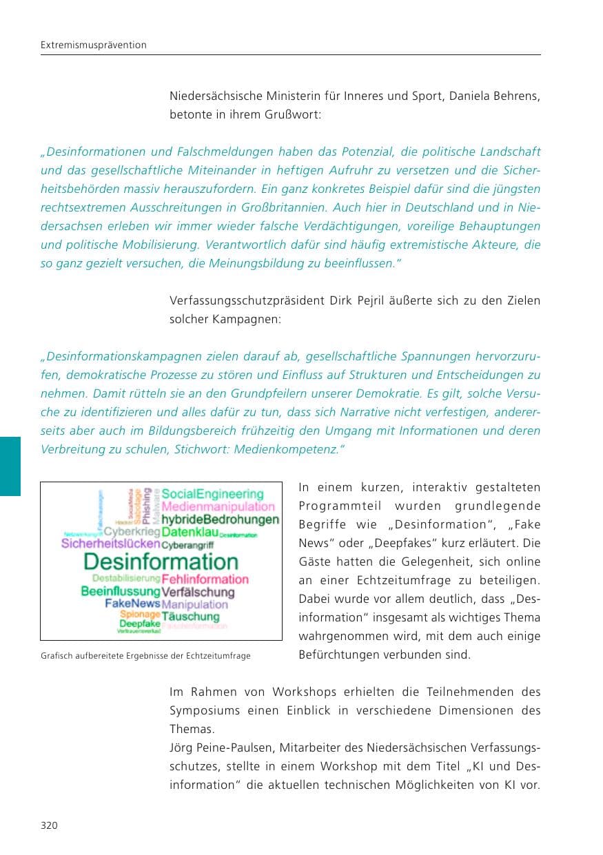 Seite 321 des Verfassungsschutzbericht 2024 Niedersachsen