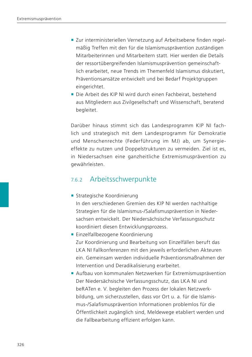 Seite 327 des Verfassungsschutzbericht 2024 Niedersachsen
