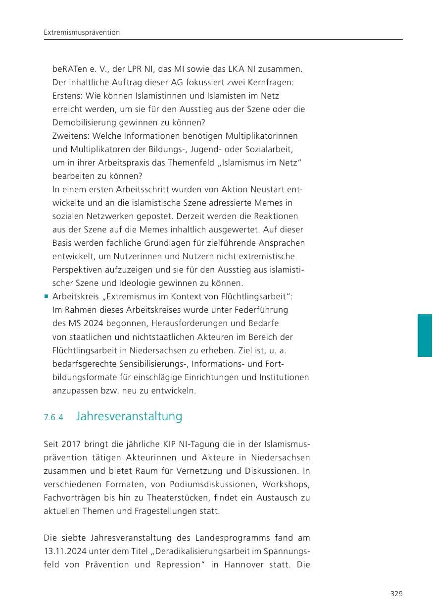 Seite 330 des Verfassungsschutzbericht 2024 Niedersachsen