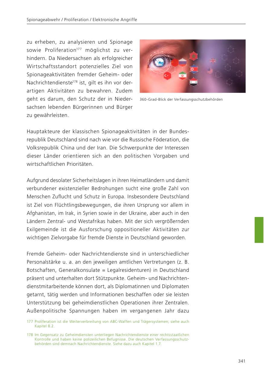Seite 342 des Verfassungsschutzbericht 2024 Niedersachsen