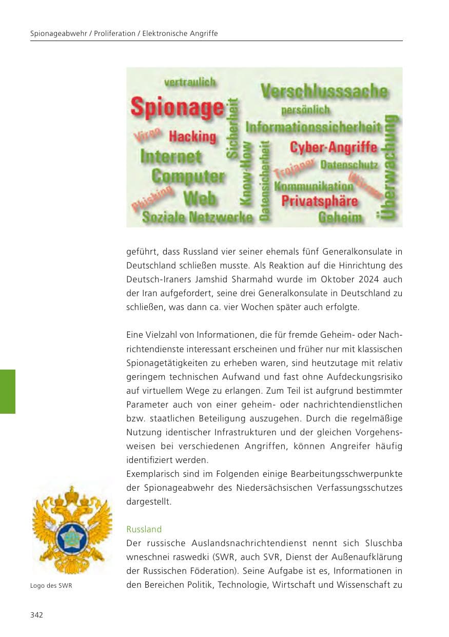 Seite 343 des Verfassungsschutzbericht 2024 Niedersachsen