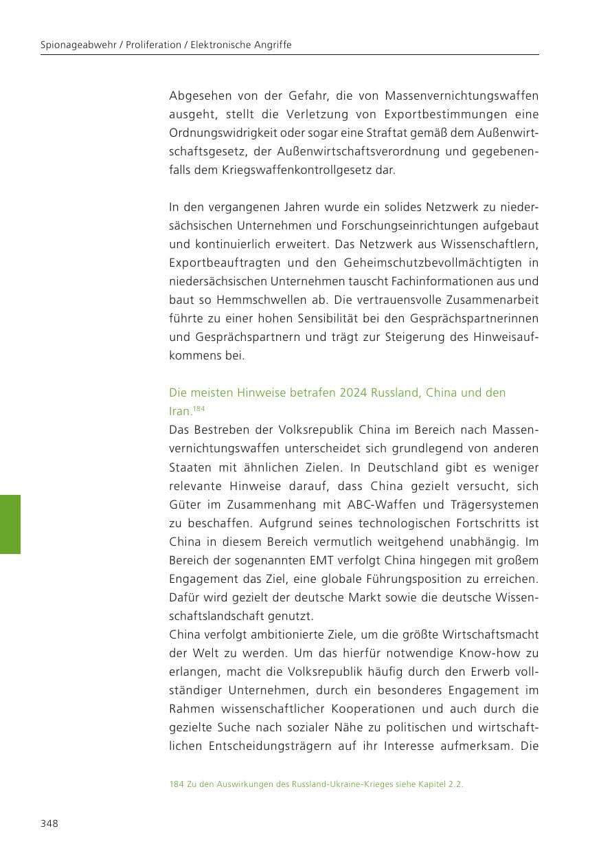 Seite 349 des Verfassungsschutzbericht 2024 Niedersachsen