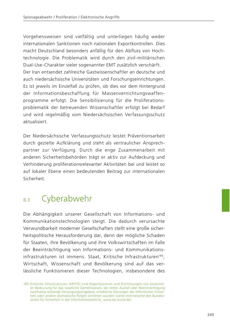 Seite 350 des Verfassungsschutzbericht 2024 Niedersachsen